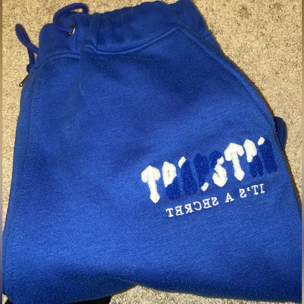 blue trapstar pants